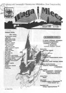 Waga i Miecz : miesięcznik Samorządu i Towarzystwa Miłośników Ziemi Strzyżowskiej. 1993, [R. 3], nr 11 (listopad)