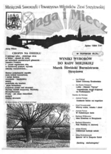 Waga i Miecz : miesięcznik Samorządu i Towarzystwa Miłośników Ziemi Strzyżowskiej. 1994, [R. 4], nr 7 (lipiec)