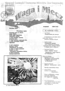 Waga i Miecz : miesięcznik Samorządu i Towarzystwa Miłośników Ziemi Strzyżowskiej. 1994, [R. 4], nr 9 (wrzesień)