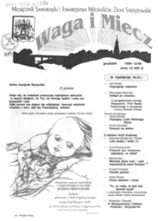 Waga i Miecz : miesięcznik Samorządu i Towarzystwa Miłośników Ziemi Strzyżowskiej. 1994, [R. 4], nr 12 (grudzień)